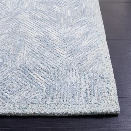 Vista 3 de SAFAVIEH Soho Collection Runner Rug - 8' Runner, Blue & Grey, Contemporary Design, Ideal for High Traffic Areas in Hallway, Bathroom & Kitchen