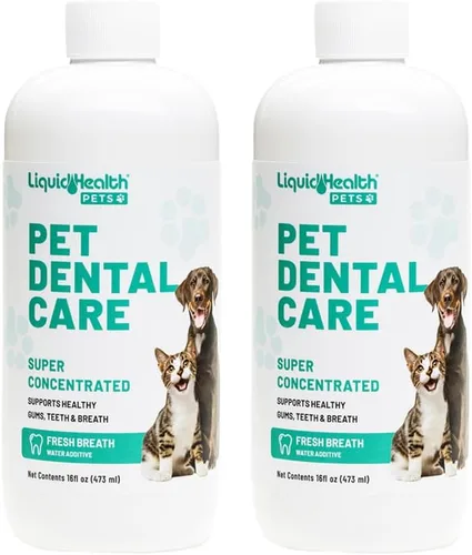 Vista 8 de LIQUIDHEALTH Aditivo de agua para el cuidado dental de mascotas para perros y gatos, ambientador de acción rápida para el mal aliento de mascotas