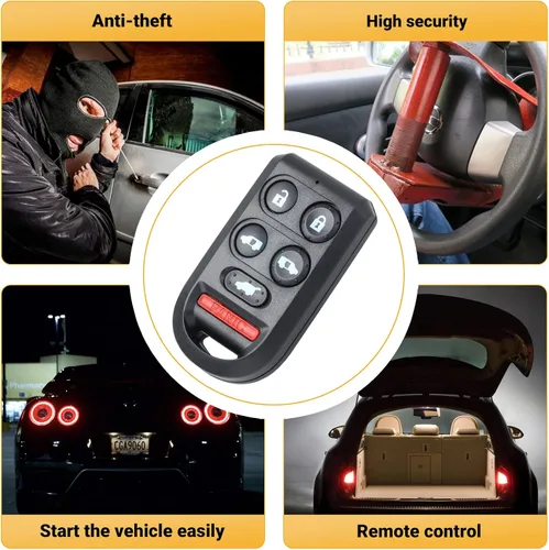 Vista 7 de Llavero de automóvil compatible con Odyssey 2005-2010, repuesto de llave de plástico negro con control remoto de entrada sin llave OUCG8D-399H-A