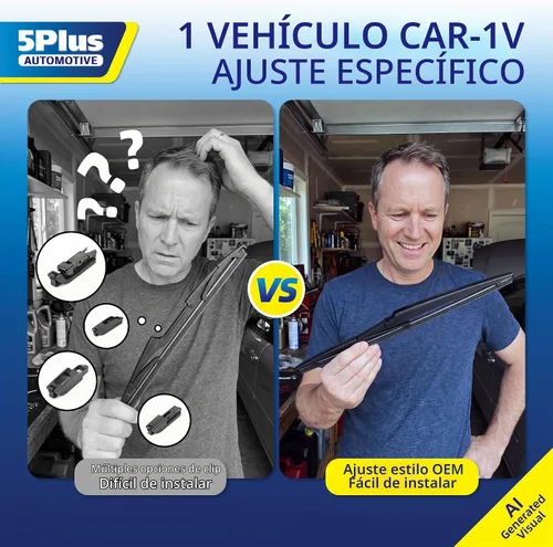 Vista 7 de 5 PLUS® Limpiaparabrisas trasero de 8 pulgadas, calidad original, limpieza