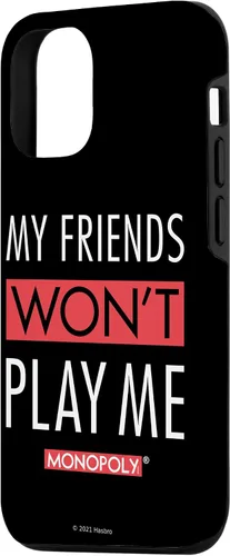 Vista 2 de Funda blanca para iPhone 15 Monopoly My Friends Won't Play