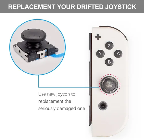 Vista 3 de Joycon Joystick de repuesto, kit de reparación Joycon, kit de herramientas de repuesto de joystick de reparación VGBUS para Switch Lite