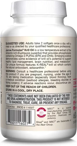 Vista 9 de Aceite de krill de Jarrow Formulas , NKO60, 1, 1