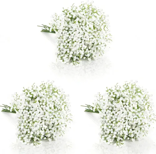 Vista 10 de Ramo de gypsophila de imitación de flores artificiales de aliento