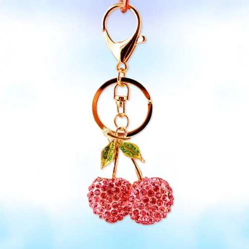 Vista 6 de EXCEART Accesorios Llavero único Llavero de fruta, lindo llavero de bolsa, colgante con dije de cristal para coche, llavero personalizado, pequeño