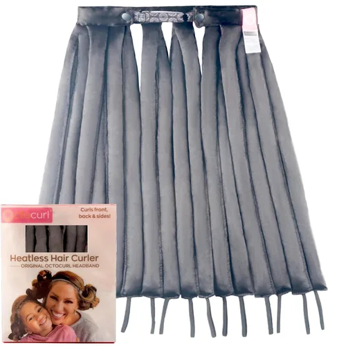 Vista 21 de Octocurl Diadema sin calor, rizadores de pelo para dormir, rizadores sin calor para cabello largo (algodón, rosa)