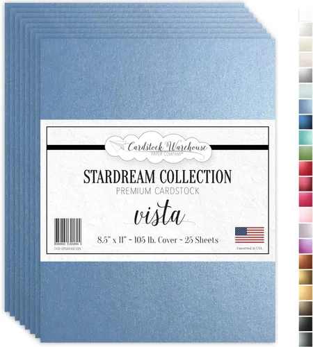 Vista 19 de Cardstock Warehouse Stardream - Papel de cartulina morado amatista - 25 hojas, 8.5 x 11 pulgadas - 105 libras / 284 GSM cartulina púrpura metálica