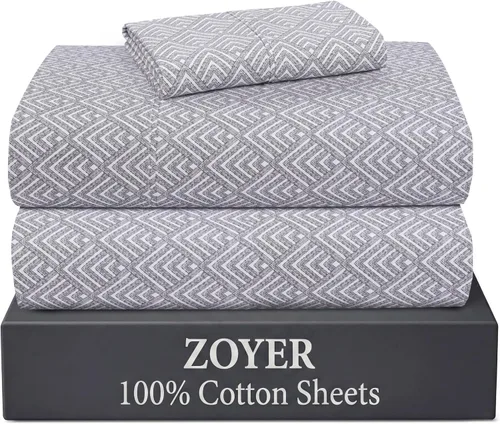 Vista 36 de ZOYER Sábanas de 100 % algodón percal tamaño individual, refrescantes y transpirables, duraderas, con una sensación nítida, suave y cómoda, bolsillo
