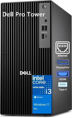 Vista 9 de Dell Tower PC 8 GB DDR5 RAM, 256 GB PCIe SSD, computadora Intel CPU de 14ª