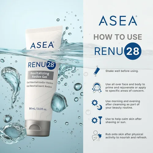 Vista 11 de ASEA gel para cuidado de la piel Renu 28 Redox de 2.7 onzas Contains Redox Molecules, Lightweight Gel, Face & Body Use, Clean Beauty Formula and