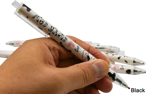 Vista 14 de Maydahui 12 unidades de bolígrafos de gel con diseño de abejas, bolígrafos de animales lindos, retráctiles, con impresión de flores, tinta negra