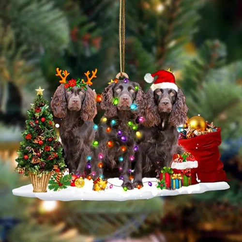Vista 26 de Nazenti Adorno de Navidad personalizado con amigos Affenpinscher – Adorno de perro personalizado para amantes de las mascotas, acrílico plano