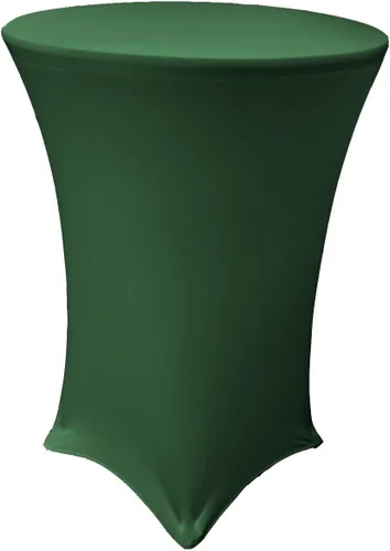 Vista 21 de LA Linen Mantel elástico ajustable de elastano para cóctel, 36 pulgadas, color negro