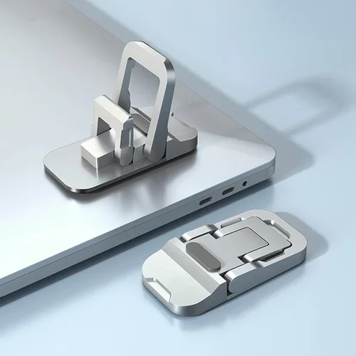 Vista 9 de Mini soporte portátil para teclado de computadora de escritorio, elevador de teclado de aleación de zinc con 2 ángulos ajustables, elevador