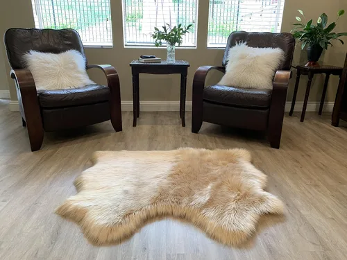 Vista 43 de LAMBZY Alfombra de pelo de oveja sintética, hipoalergénica, súper suave, sedosa para sala de estar, habitación de los niños, sofá