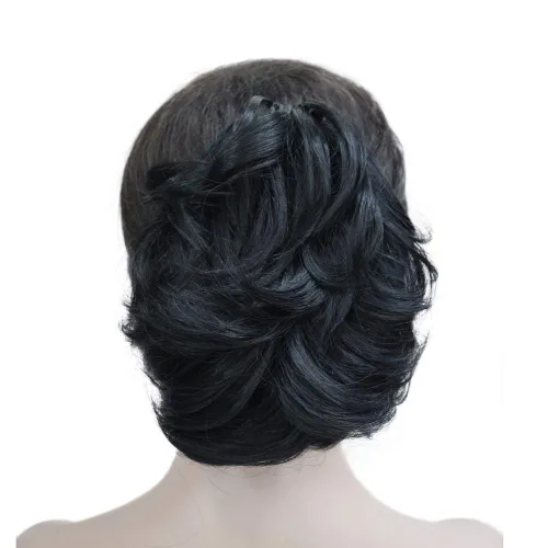 Vista 11 de Wiginway Cola de caballo de pelo para mujer, extensiones de cabello ondulado con clip, color marrón dorado rojizo claro # 12 Marrón dorado rojizo
