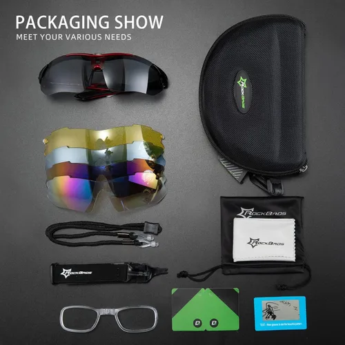 Vista 3 de ROCKBROS Gafas de sol deportivas polarizadas con protección UV para ciclismo al aire libre