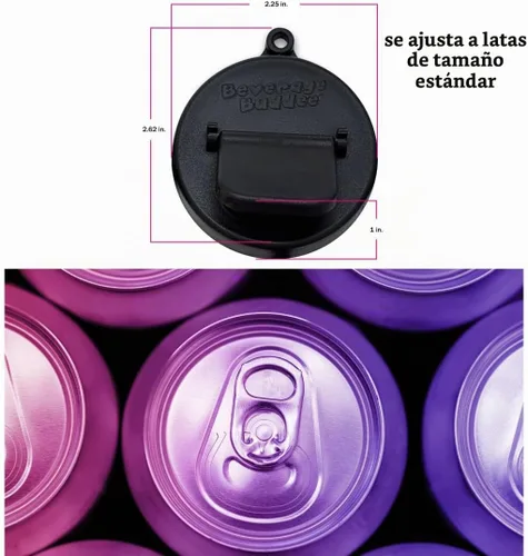 Vista 2 de Cubierta para Latas – La Mejor Cubierta para Latas de Soda/Cerveza/Bebidas Energéticas de Tamaño Estándar – Hecho en EE.UU. – Libre de BPA-PCB