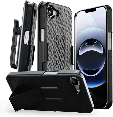 Vista 15 de MOTIVE Funda para iPhone 14, funda con clip para cinturón para Apple iPhone 14, funda protectora delgada y resistente a prueba de golpes con soporte
