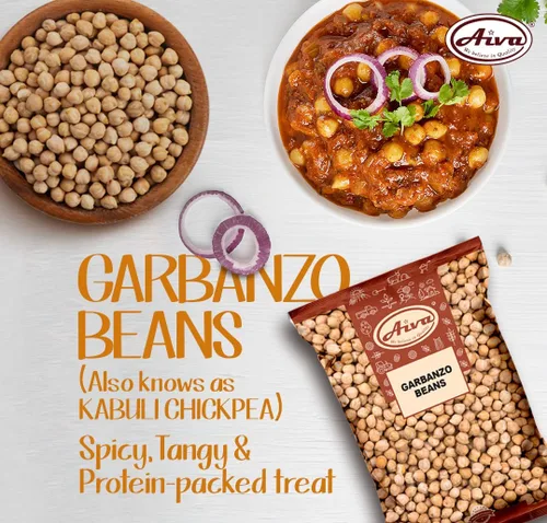 Vista 4 de AIVA - Frijoles Garbanzo (Kabuli CHANA) - Bolsa de 5 libras