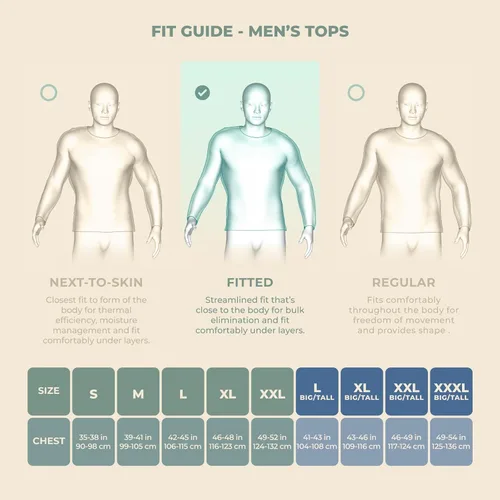 Vista 4 de MERIWOOL - Camisa térmica de manga larga para hombre, 100% lana merino