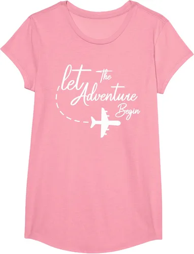 Vista 96 de Let The Adventure Begin - Camiseta inspiradora en modo de viaje en avión, Negro, S