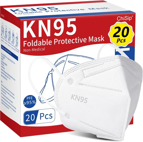 Vista 11 de ChiSip Mascarillas KN95 para adultos, mascarillas desechables de 5 capas Negro