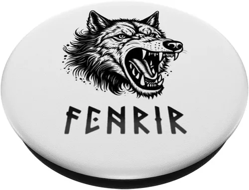 Vista 2 de Fenrir Wolf Of Odin Old Norse Mythology Viking Celtic Fenris PopSockets Standard PopGrip