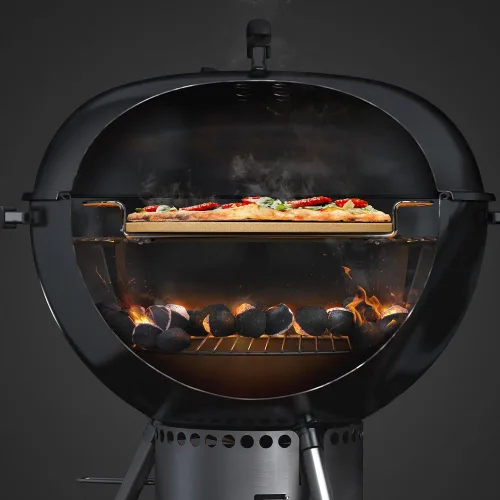 Vista 5 de Weber Sistema de Barbacoa Gourmet Piedra para Pizza con Soporte Portátil, 16.7" de Largo