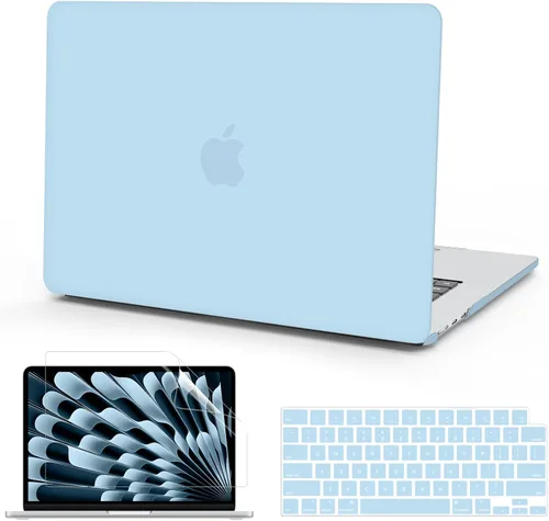 Vista 12 de B BELK for MacBook Air 15 inch Case 2026 2025-2023 M5 M4 M3 M2, Airy Blue azul (Airy Blue)