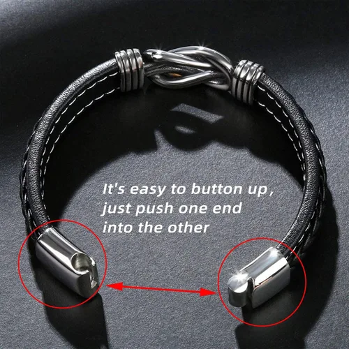 Vista 18 de Pulsera de cuero para hombre (mahua/matikou/yuanquan/8 Infinity)