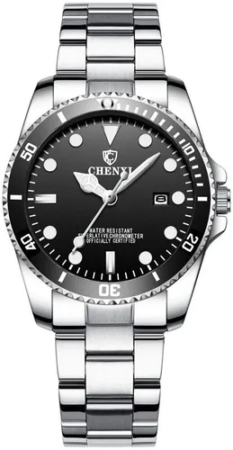 Vista 5 de MASTOP Reloj clásico de acero inoxidable dorado para él y para ella, Reloj de cuarzo