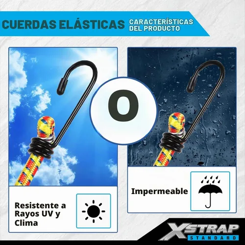 Vista 6 de XSTRAP STANDARD 14 cuerdas elásticas de alta calidad con ganchos de 18