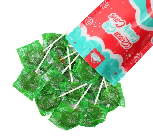 Vista 3 de Queen City Candy Cave - Paletas de caramelo de manzana verde, deliciosos sabores de otoño, a granel, chupones de manzana verde bañados en caramelo