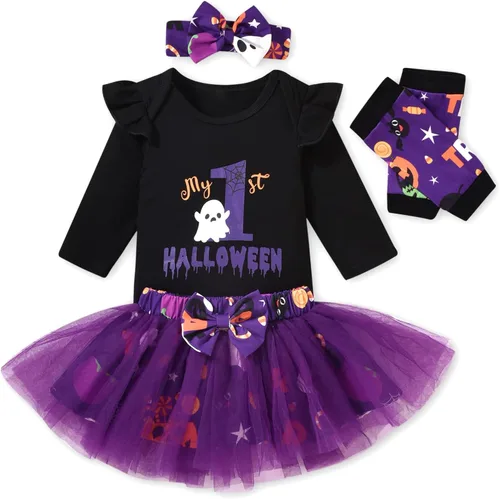 Vista 14 de Aalizzwell Traje de falda navideña para bebés recién nacidos american