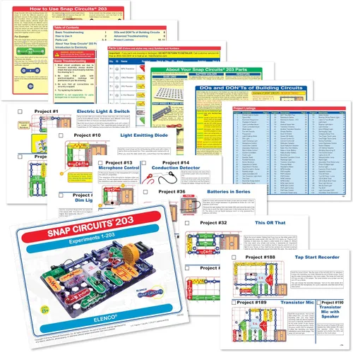 Vista 7 de Kit de circuitos electrónicos Snap Circuits 203 de Electronics Discovery