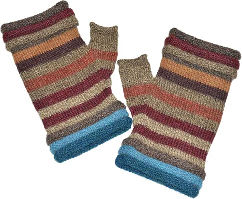 Vista 2 de Invisible World Guantes de lana alpaca sin dedos para mujer