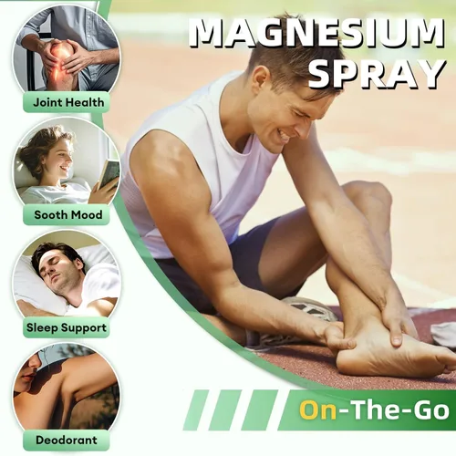 Vista 4 de iMATCHME Spray de aceite de magnesio para pies y cuerpo – Spray tópico de magnesio para dormir, calambres en las piernas y relajación muscular