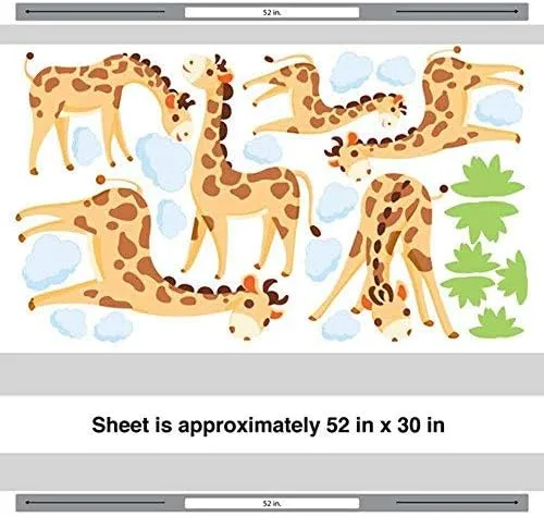 Vista 2 de Tower of Giraffes Wall Decal Set by Chromantics