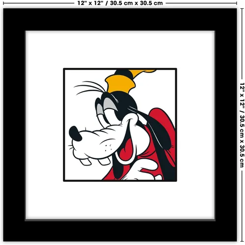 Vista 6 de Trends International Gallery Pops Disney Mickey and Friends - Póster de pared de Goofy Expressions Bashful, 12.00 x 12.00 pulgadas, versión de marco