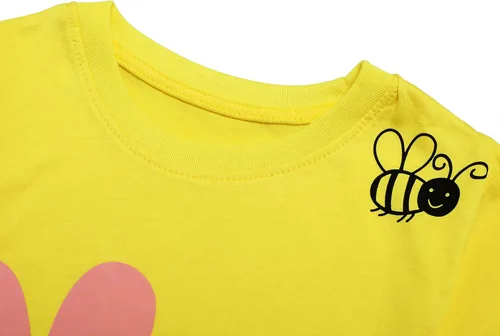 Vista 4 de Qtake - Pijama para niñas (100% algodón, talla 12M-12Años)
