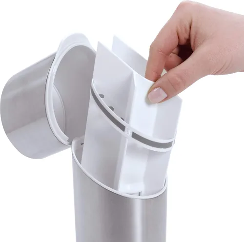 Vista 7 de OXO Good Grips - Organizador de cepillos de dientes de acero inoxidable, organizador y almacenamiento de baño, soporte para cepillos de dientes