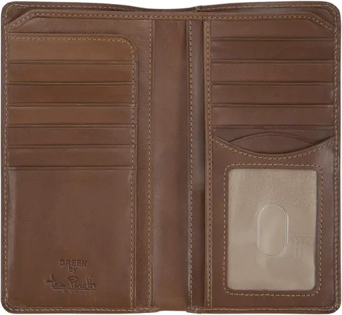 Vista 7 de Tony Perotti Cartera de chequera para hombre, cuero italiano Negro
