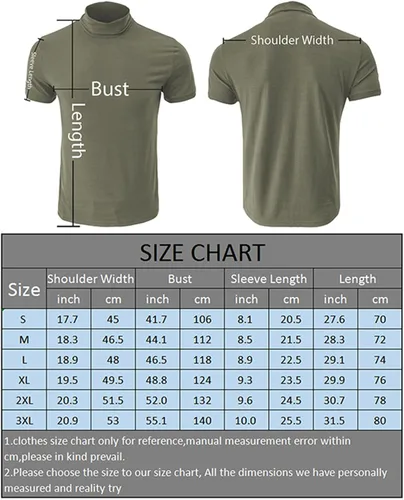 Vista 5 de Camiseta de cuello alto falso para hombre, de manga larga, diseño básico, elástica, ligera