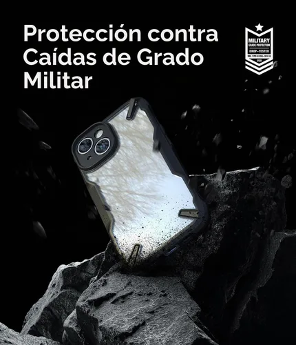 Vista 6 de Funda Ringke Fusion-X para iPhone 15 [Recortes precisos para lentes de cámara] Funda protectora a prueba de golpes de amortiguación pesada de ajuste