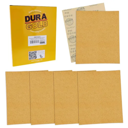 Vista 15 de Dura-Gold Hojas de papel de lija doradas de 9 x 11 pulgadas, grano 400