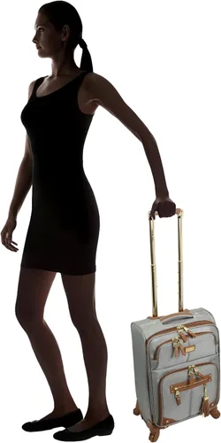 Vista 5 de Steve Madden Colección de equipaje de diseñador Maleta ligera y expandible para hombres y mujeres Bolsa de transporte duradera de 20 pulgadas