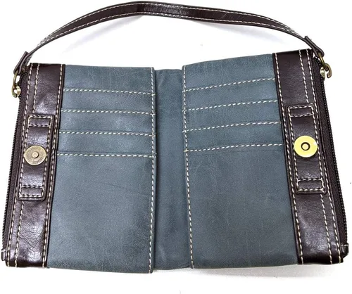 Vista 9 de Chala Bolsos, estilo casual, suave, bolso de hombro grande o cruzado con llavero, color azul marino (solo hobo marino y juego de cartera índigo)