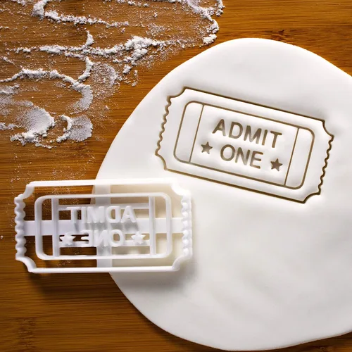 Vista 2 de Admit One Ticket cortador de galletas, 1 pieza - Bakerlogy
