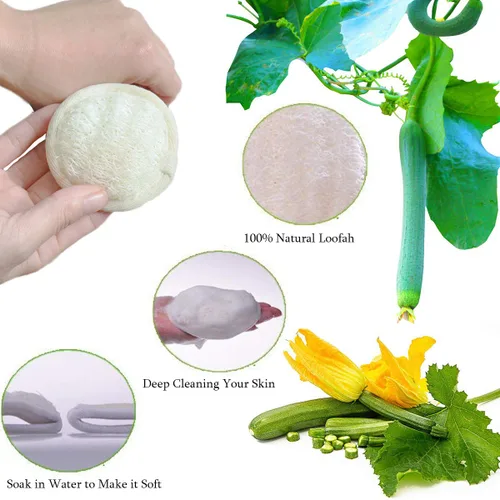 Vista 4 de Esponja de esponja de esponja exfoliante de limpieza facial, 10 paquetes de esponja natural limpiador facial limpiador grande para hombres